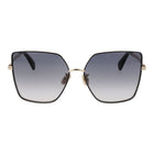 Lunettes de soleil métalliques Max Mara noires