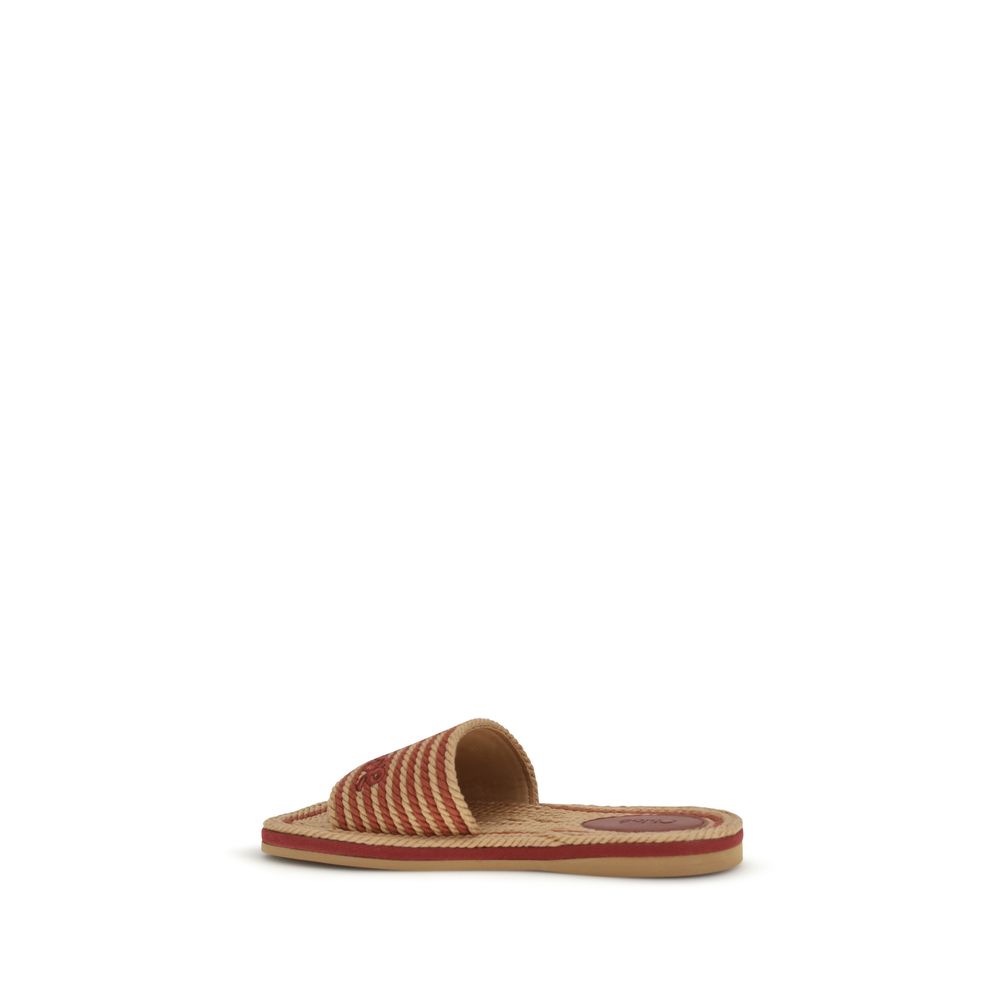 Chloé — Sand Flat Mules in Braided Recycled Rope