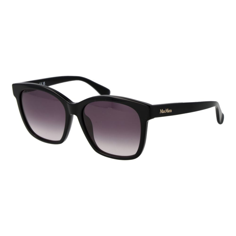 Lunettes de soleil en acétate Max Mara noires
