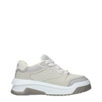 Grey Leather Sneakers