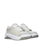 Grey Leather Sneakers
