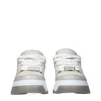 Grey Leather Sneakers