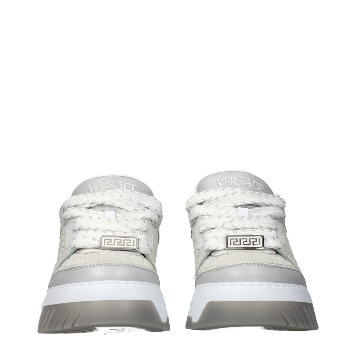 Grey Leather Sneakers