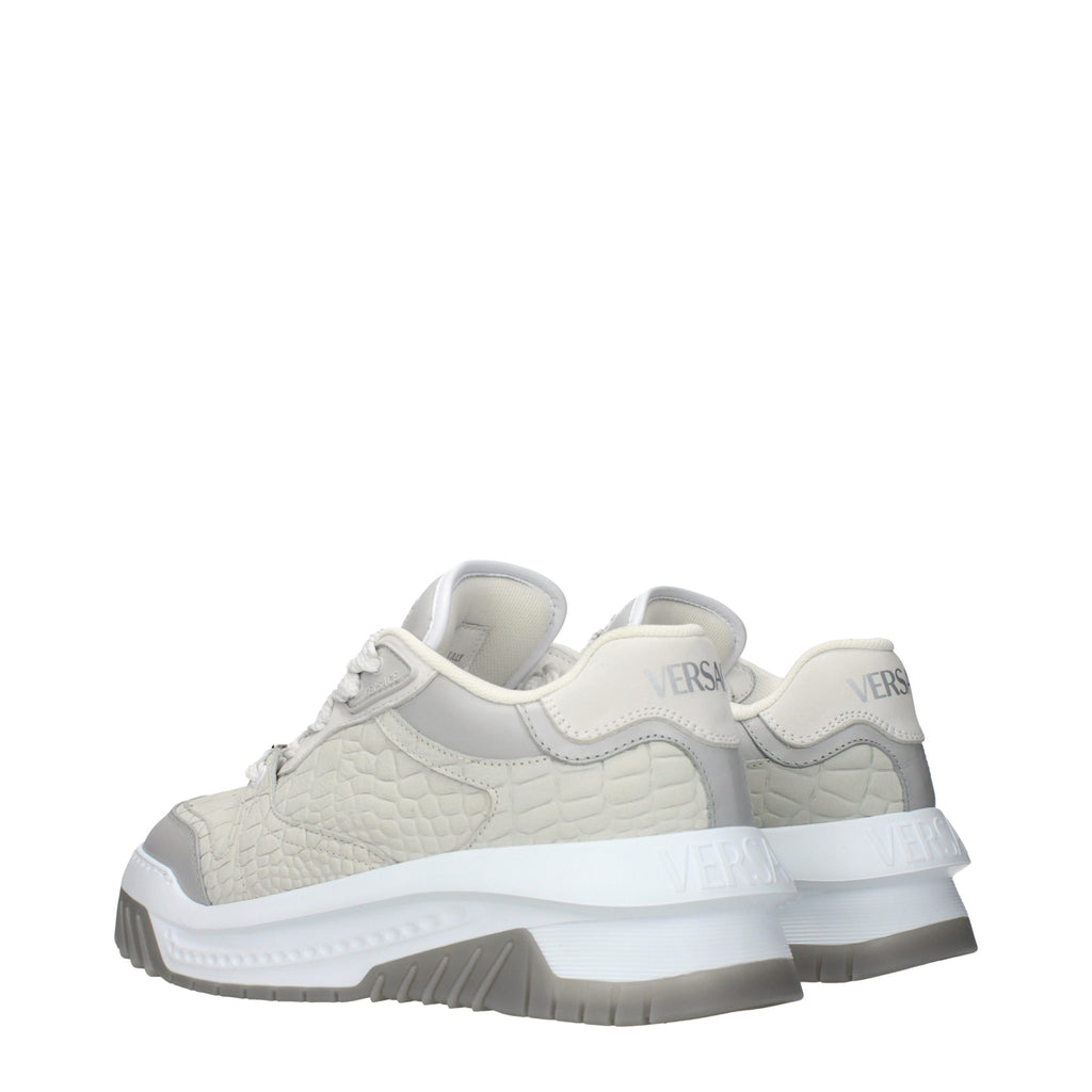 Grey Leather Sneakers