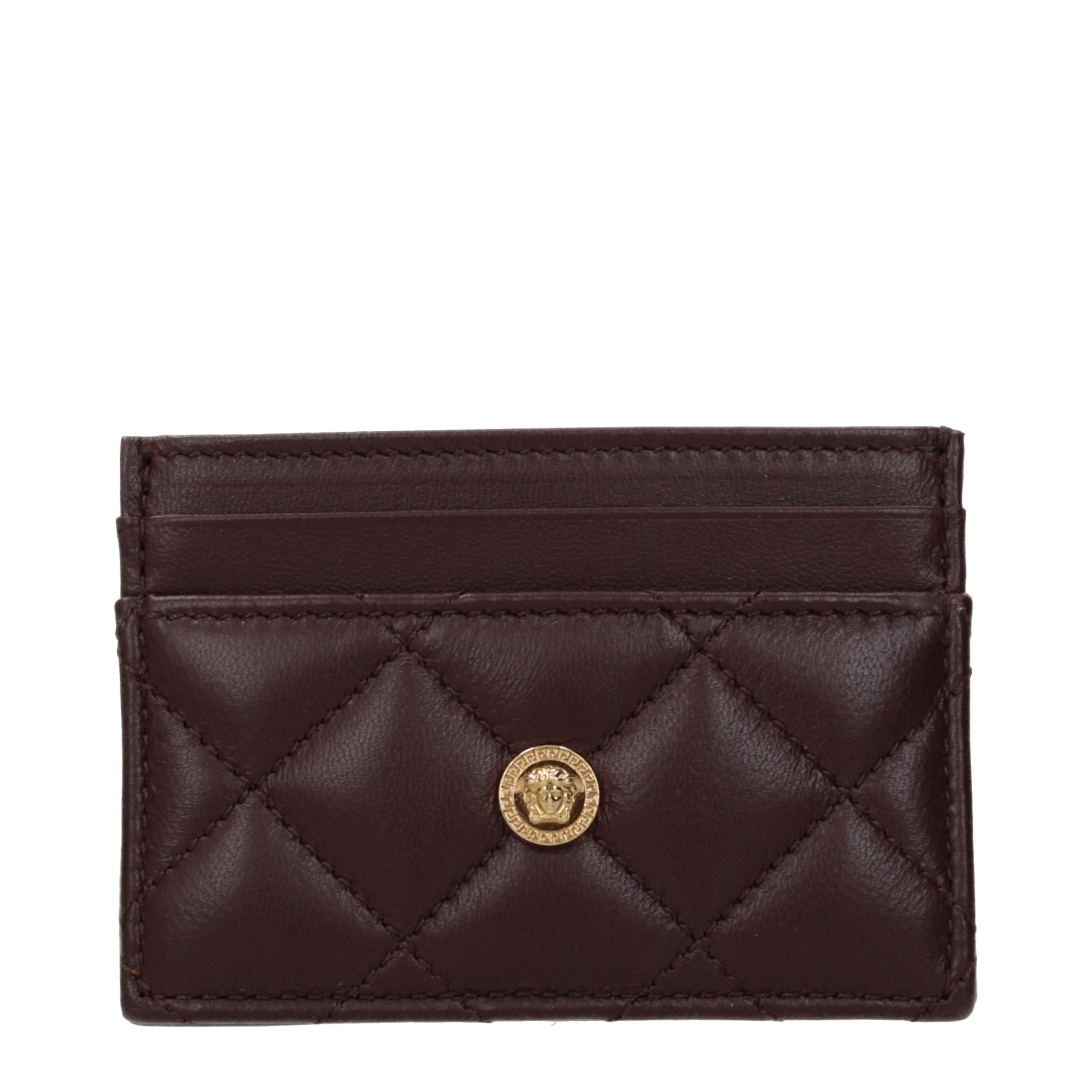 Versace Cardholder in Brown Leather