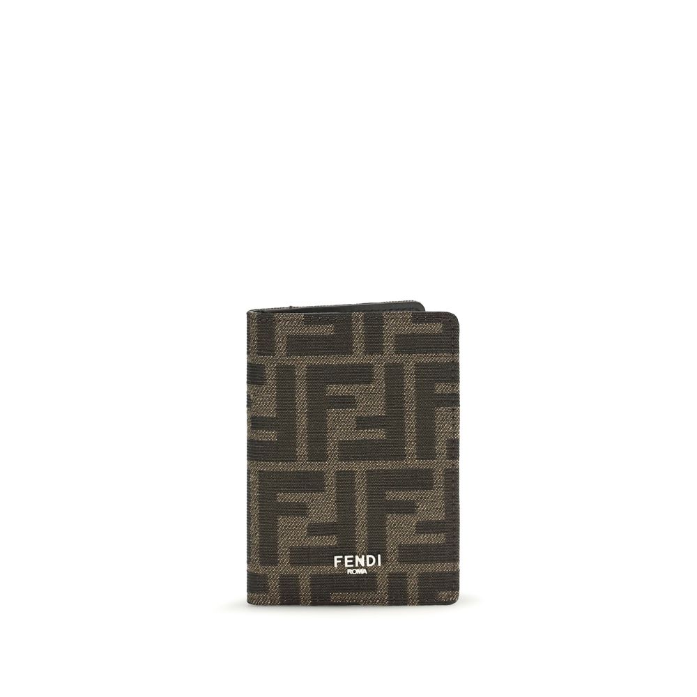 Fendi Calf Leather Bos Taurus Wallet in Brown