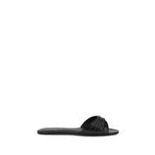 Saint Laurent Babylone Flat Sandals in Smooth Leather
