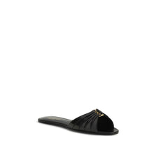 Saint Laurent Babylone Flat Sandals in Smooth Leather