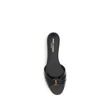 Saint Laurent Babylone Flat Sandals in Smooth Leather