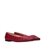 Fuchsia Leather Ballet Flats