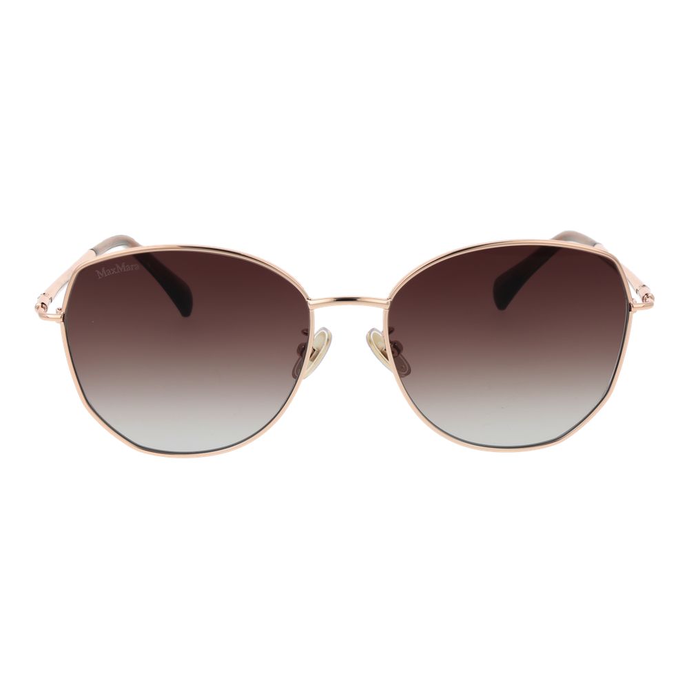 Lunettes de soleil Max Mara en métal couleur or rose