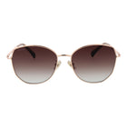 Lunettes de soleil Max Mara en métal couleur or rose