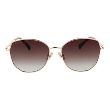 Lunettes de soleil Max Mara en métal couleur or rose