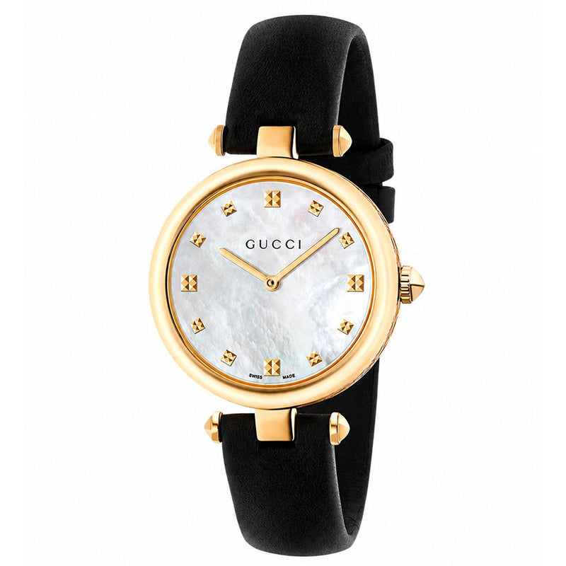Gucci Leather Dress Watch in Black