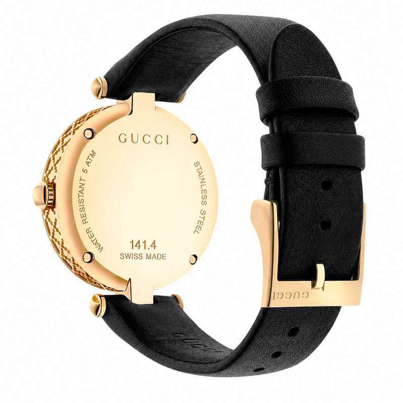Gucci Leather Dress Watch in Black