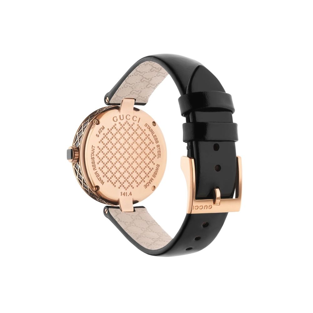 Gucci Leather Dress Watch in Black