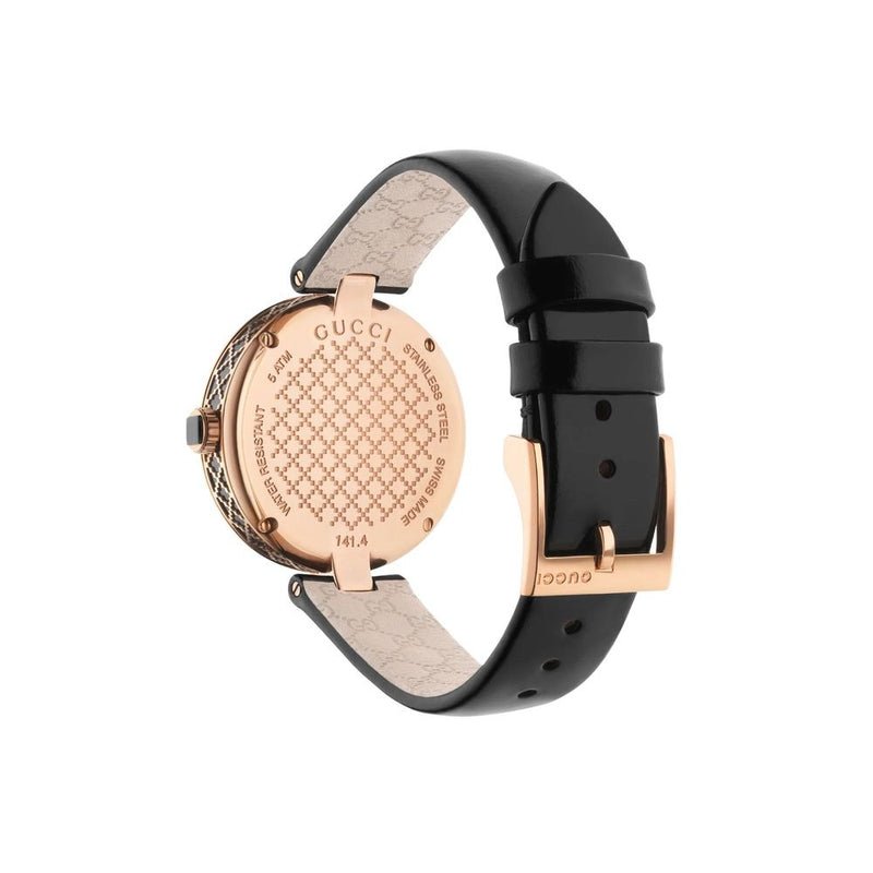 Gucci Leather Dress Watch in Black