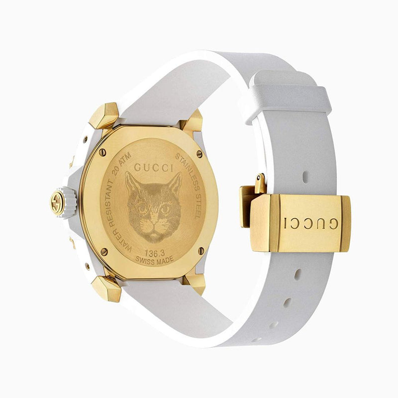 Gucci Rubber Sport Watch in White