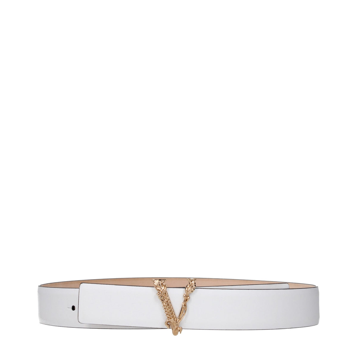 White Leather Belt