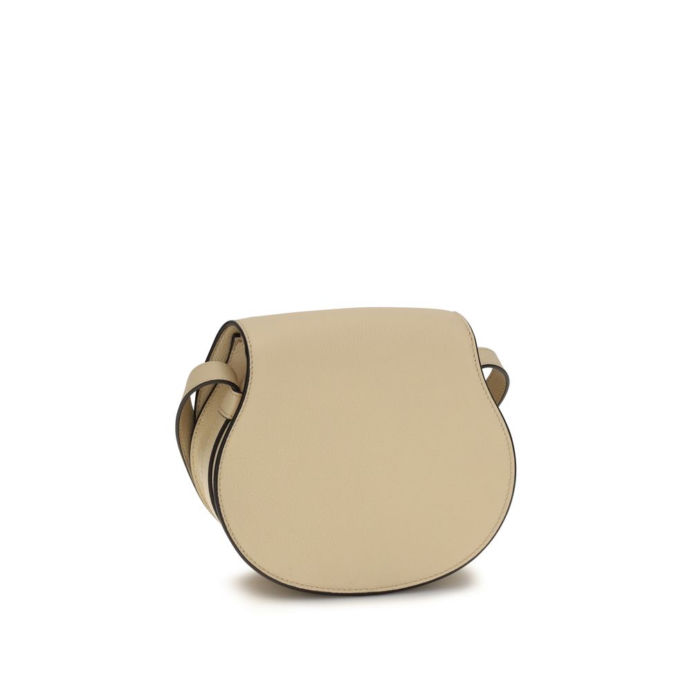 Marcie Leather Shoulder Bag – Beige