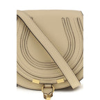 Marcie Leather Shoulder Bag – Beige