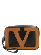 Multicolour Leather Clutch Bag