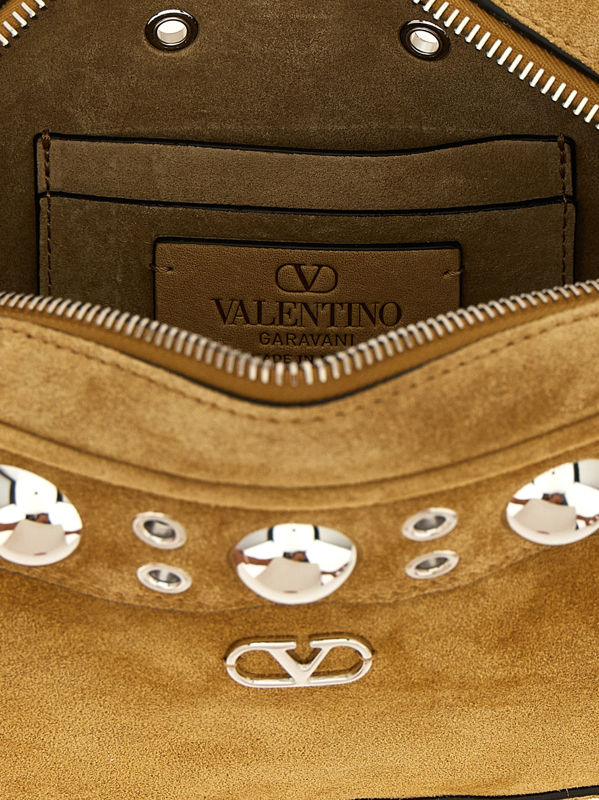 Beige Suede Crossbody Bag