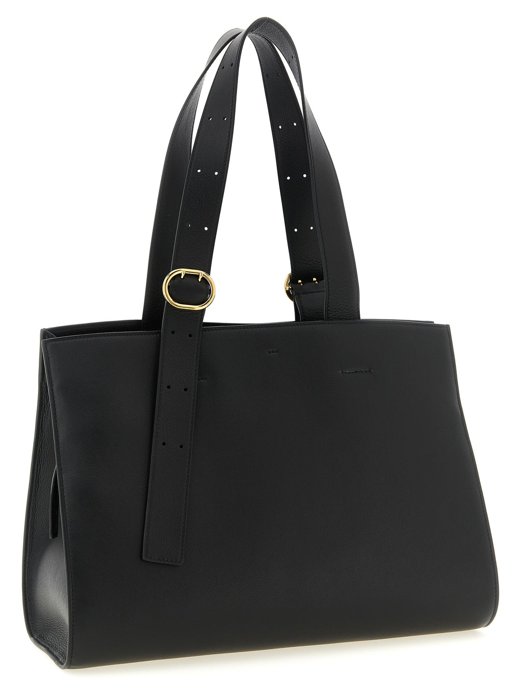 Black Leather Tote Bag