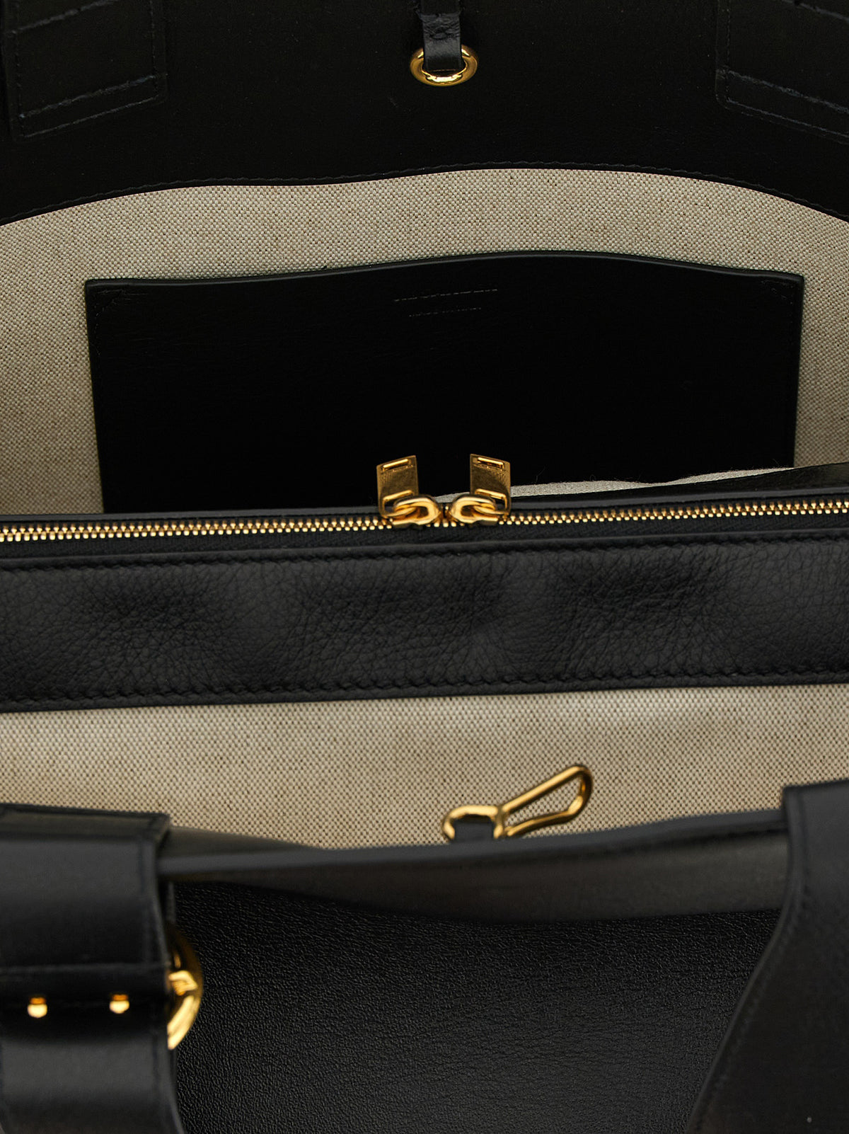 Black Leather Tote Bag