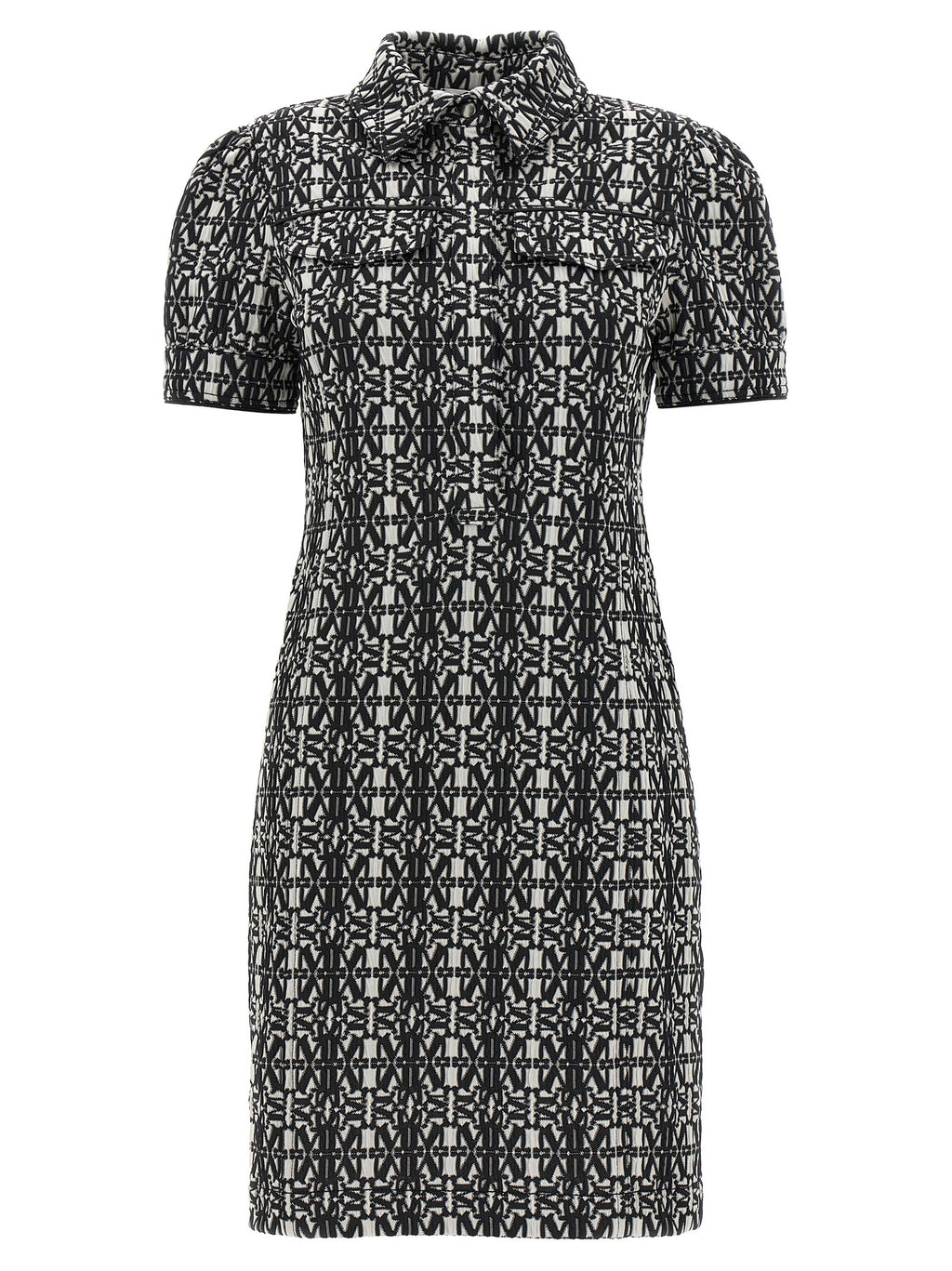 White and Black Polyester Dress