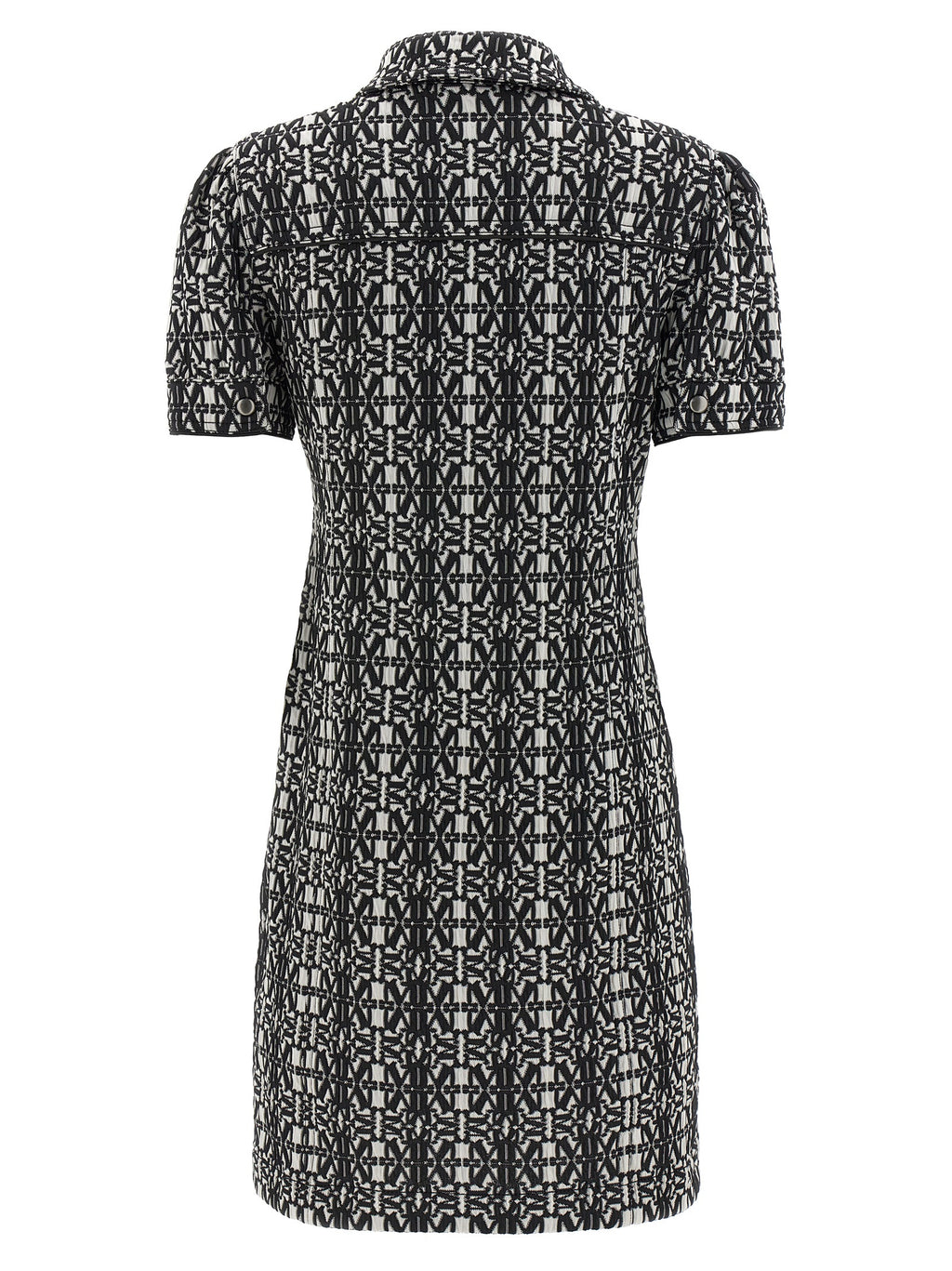 White and Black Polyester Dress