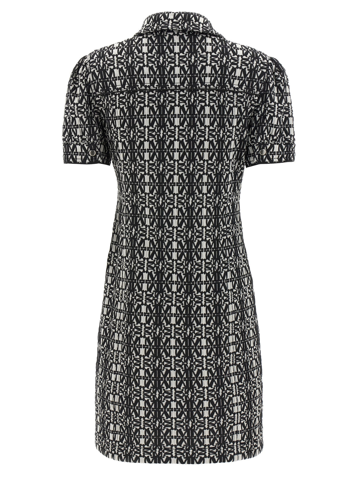 White and Black Polyester Dress