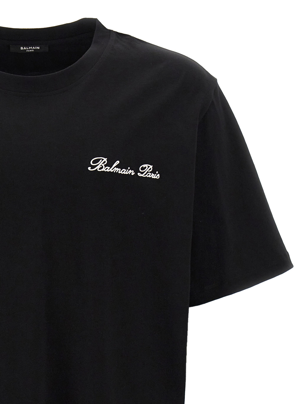 White and Black Cotton T-Shirt