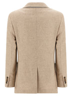 Leather Blazer – Beige
