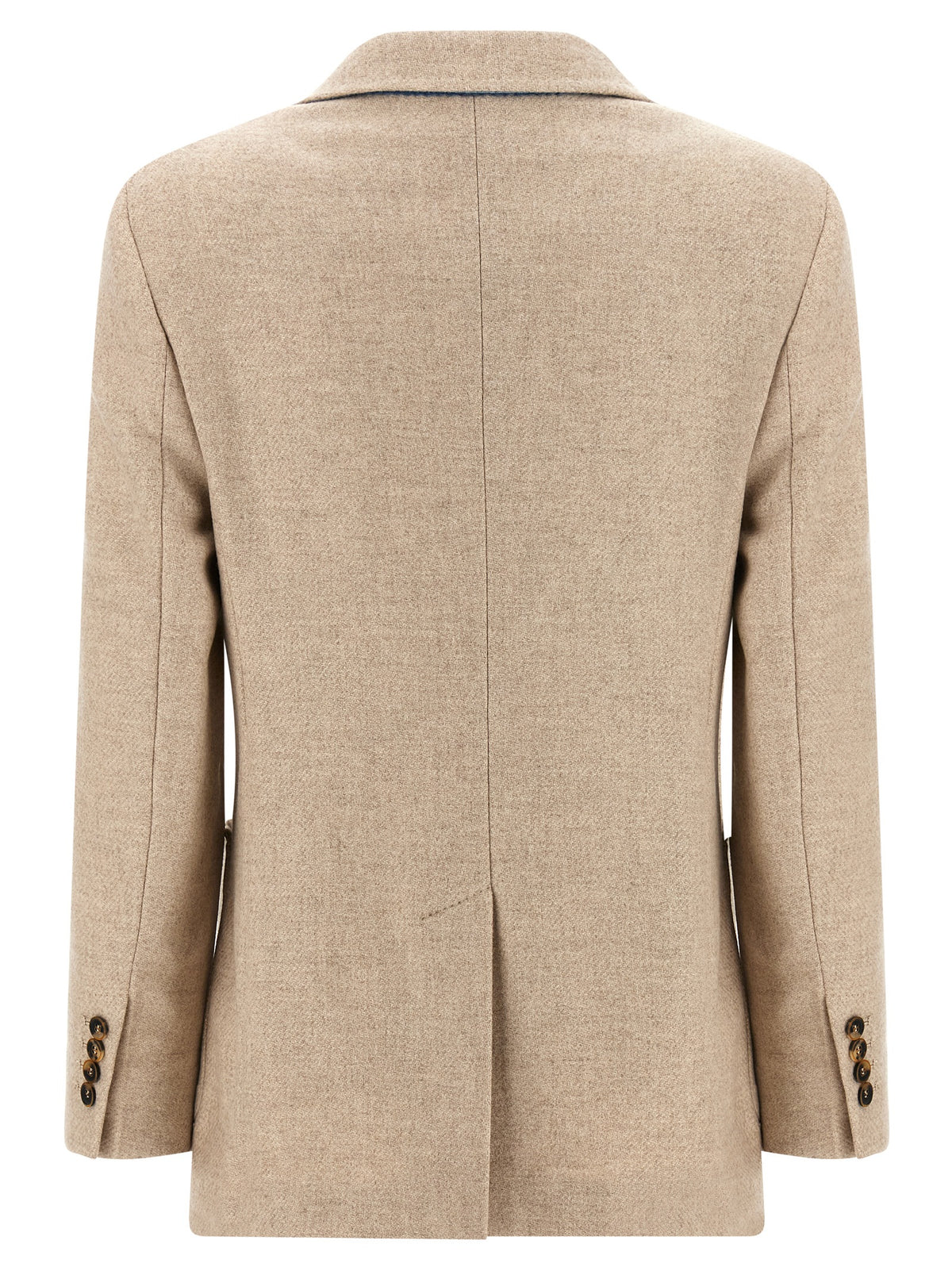 Leather Blazer – Beige