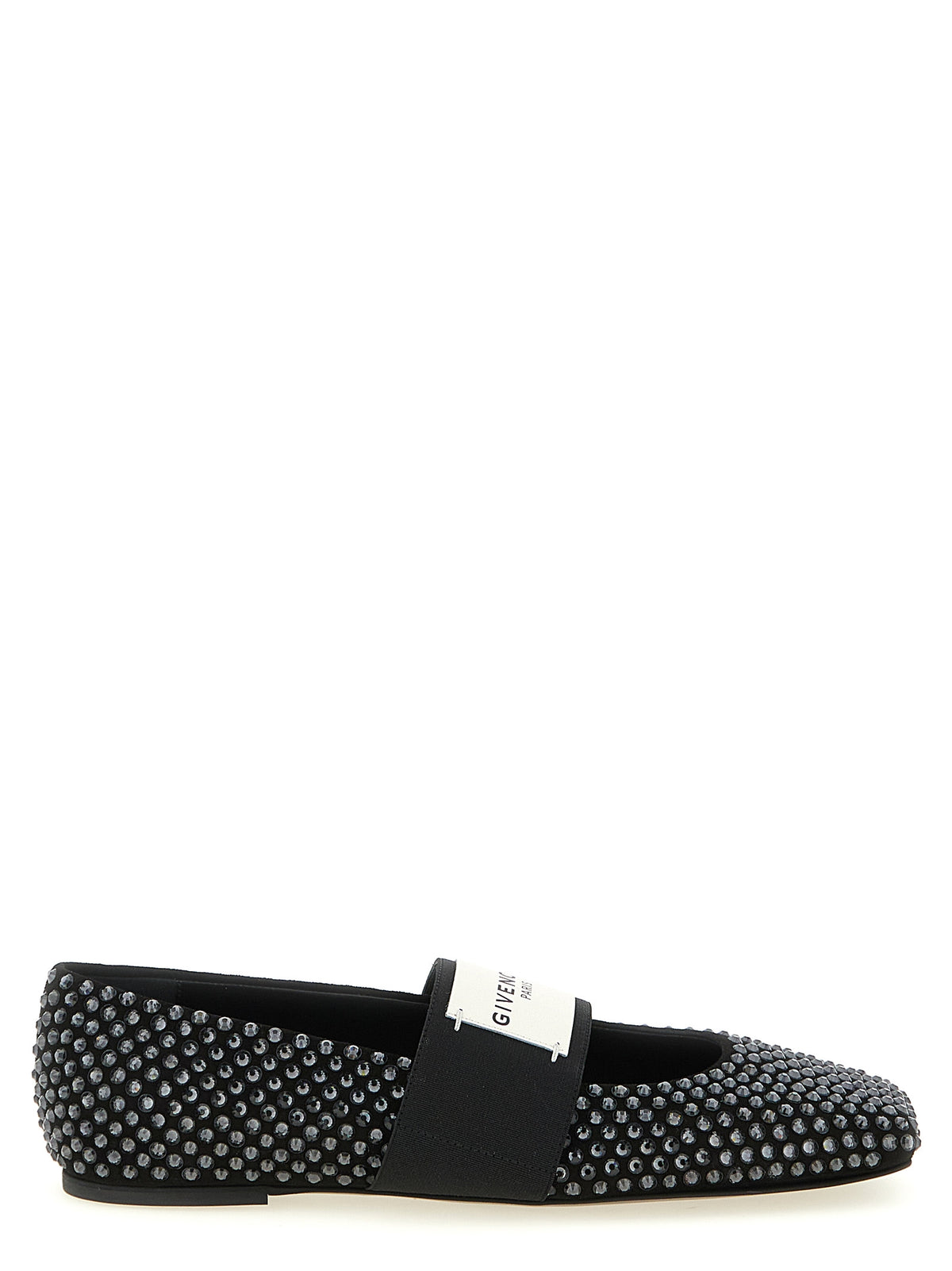 Black Leather Ballet Flats