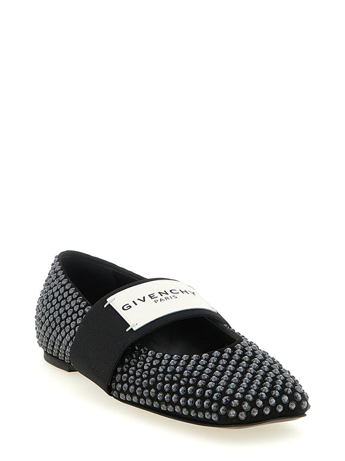 Black Leather Ballet Flats