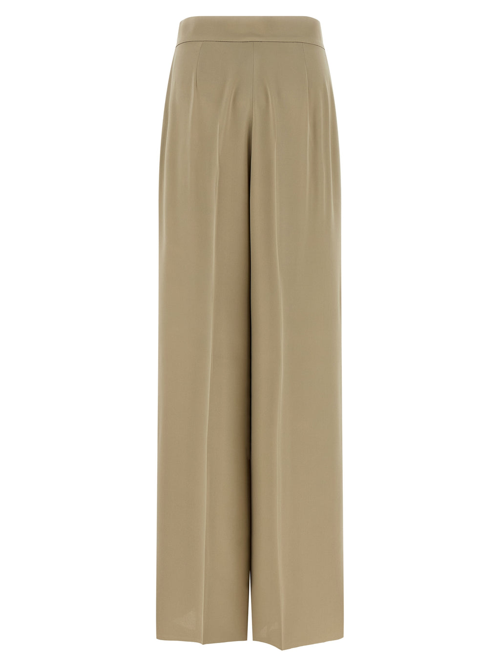 Beige Silk Trousers