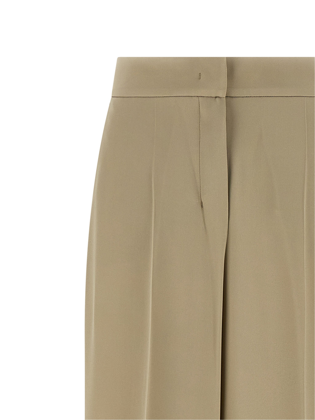 Beige Silk Trousers