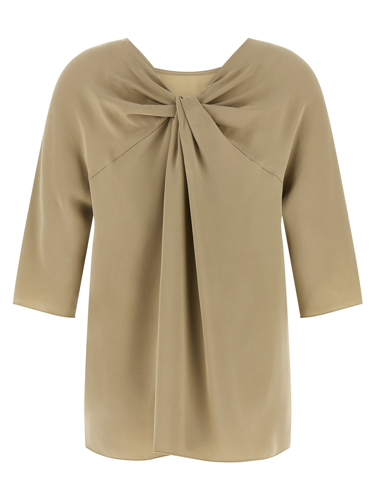 Beige Silk Blouse