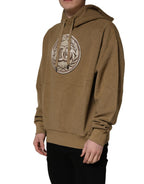 Logo Cotton Hoodie – Brown