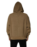 Logo Cotton Hoodie – Brown