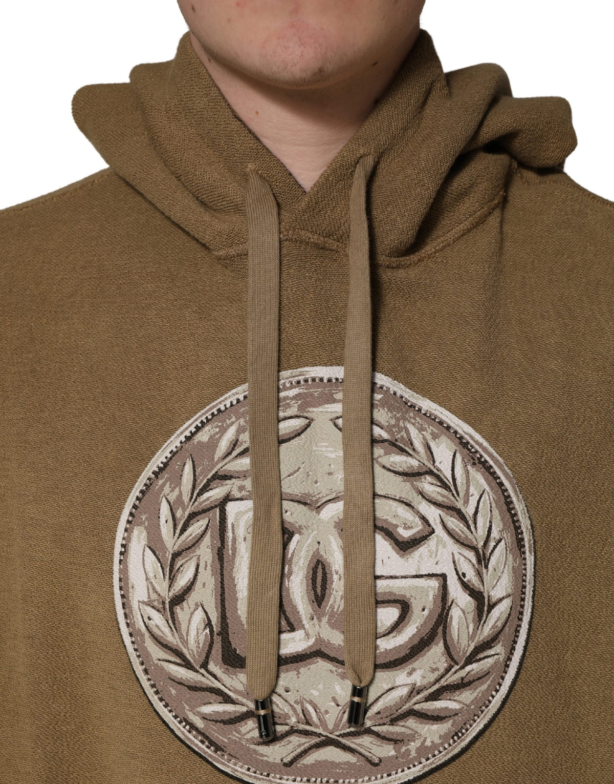 Logo Cotton Hoodie – Brown