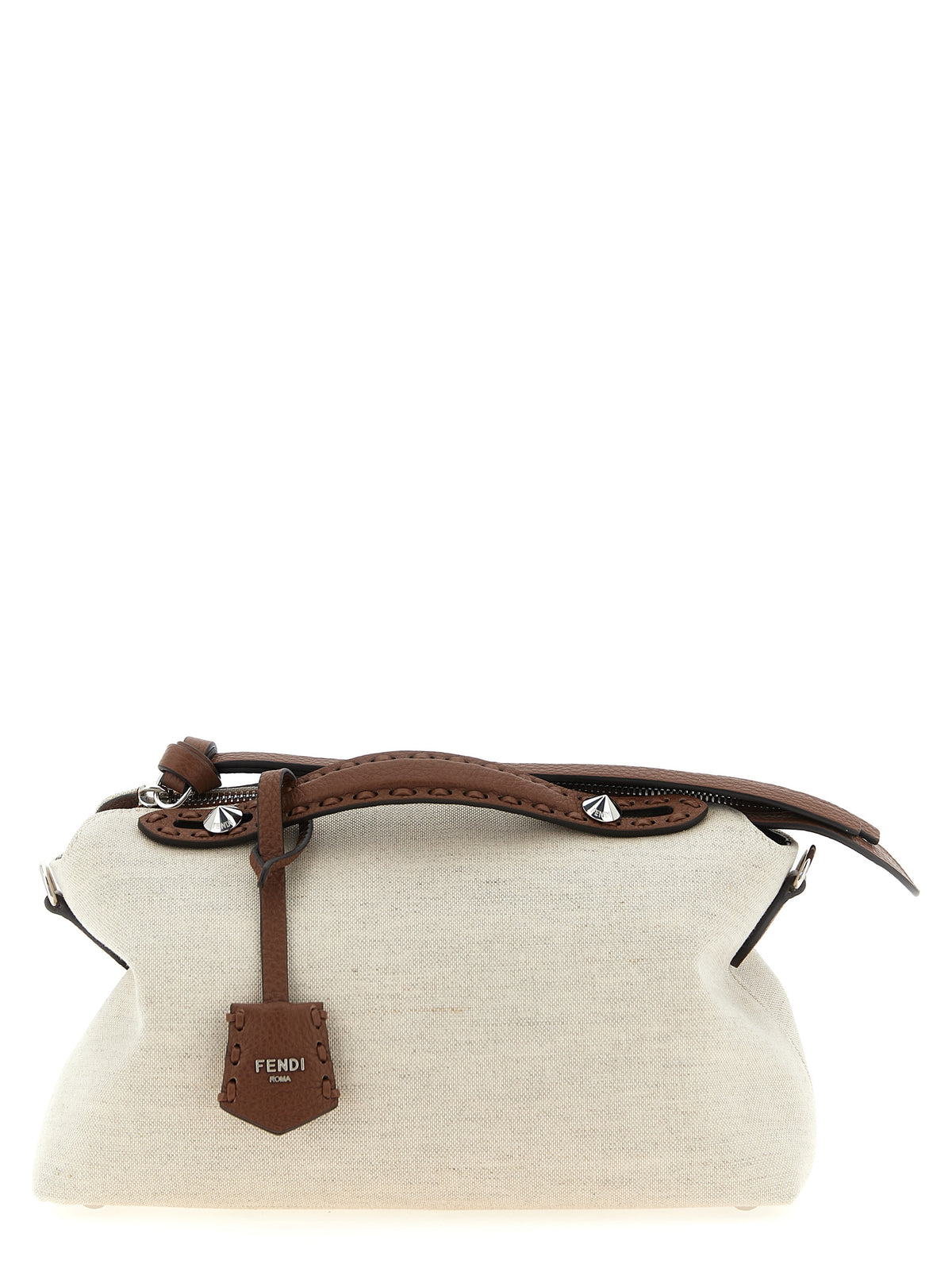 Beige Synthetic Handbag