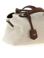 Beige Synthetic Handbag