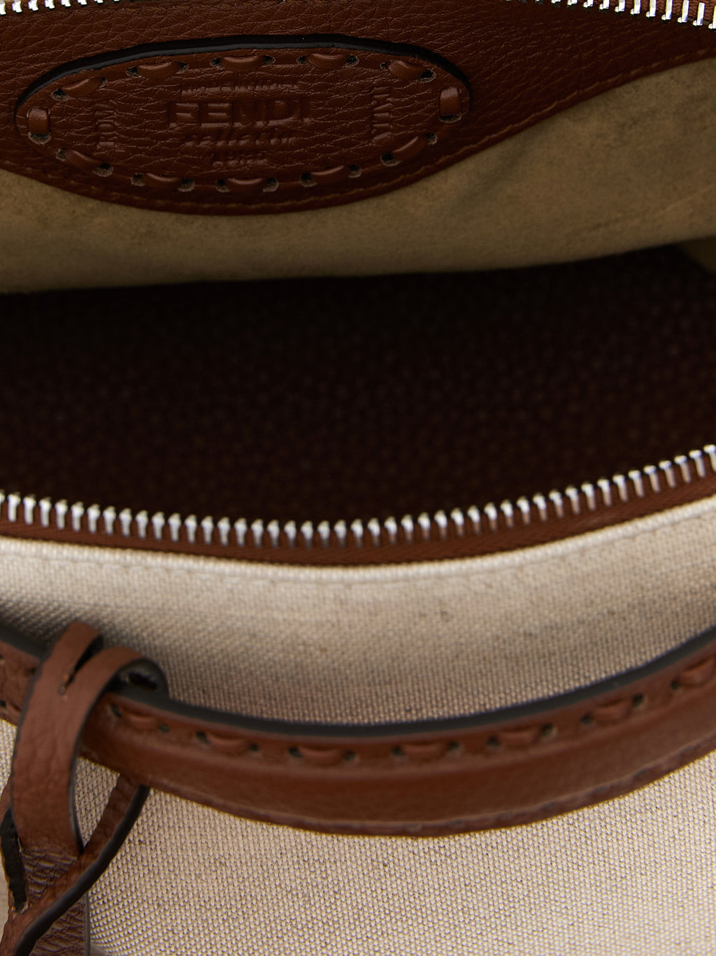Beige Synthetic Handbag