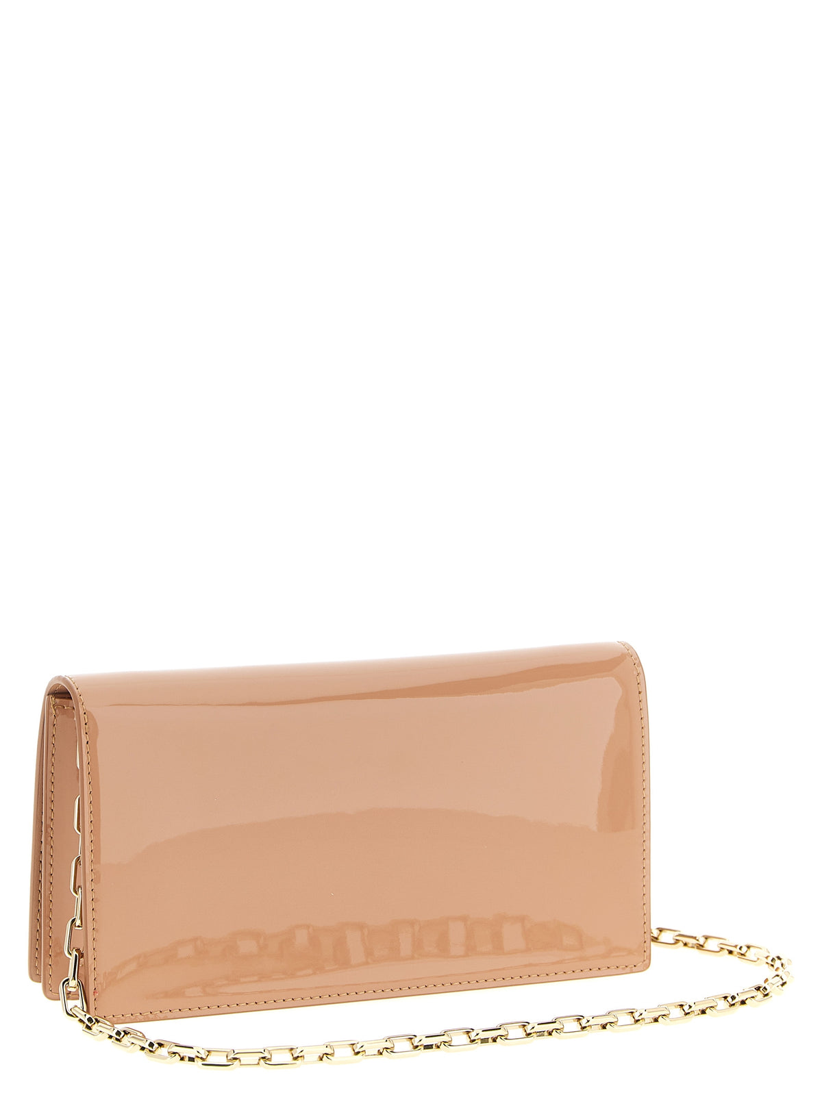 Pink Leather Clutch Bag