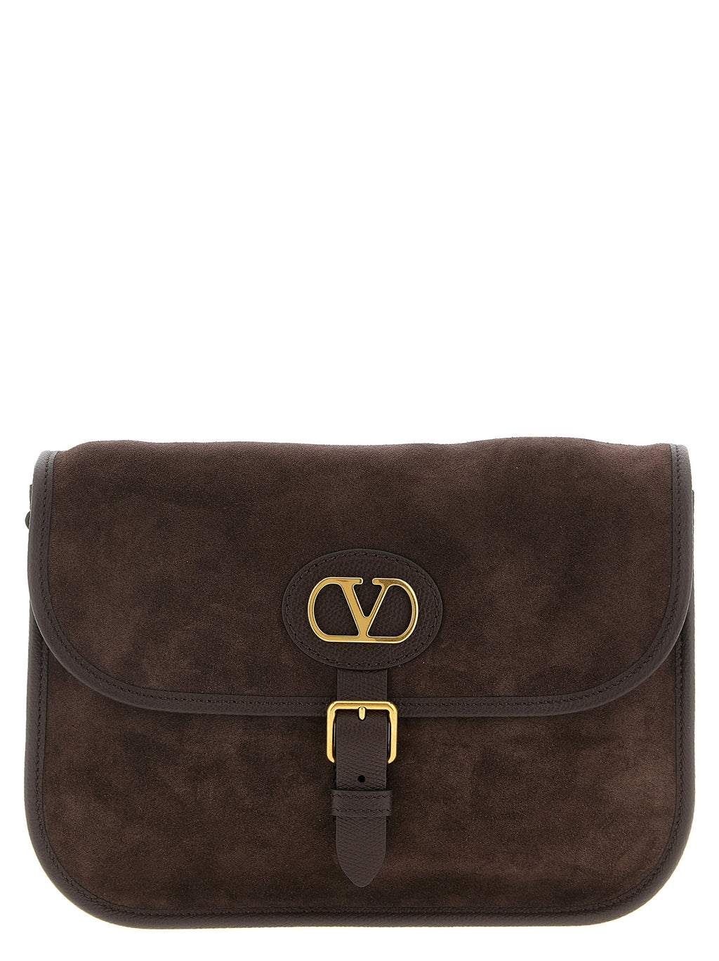 Brown Suede Crossbody Bag
