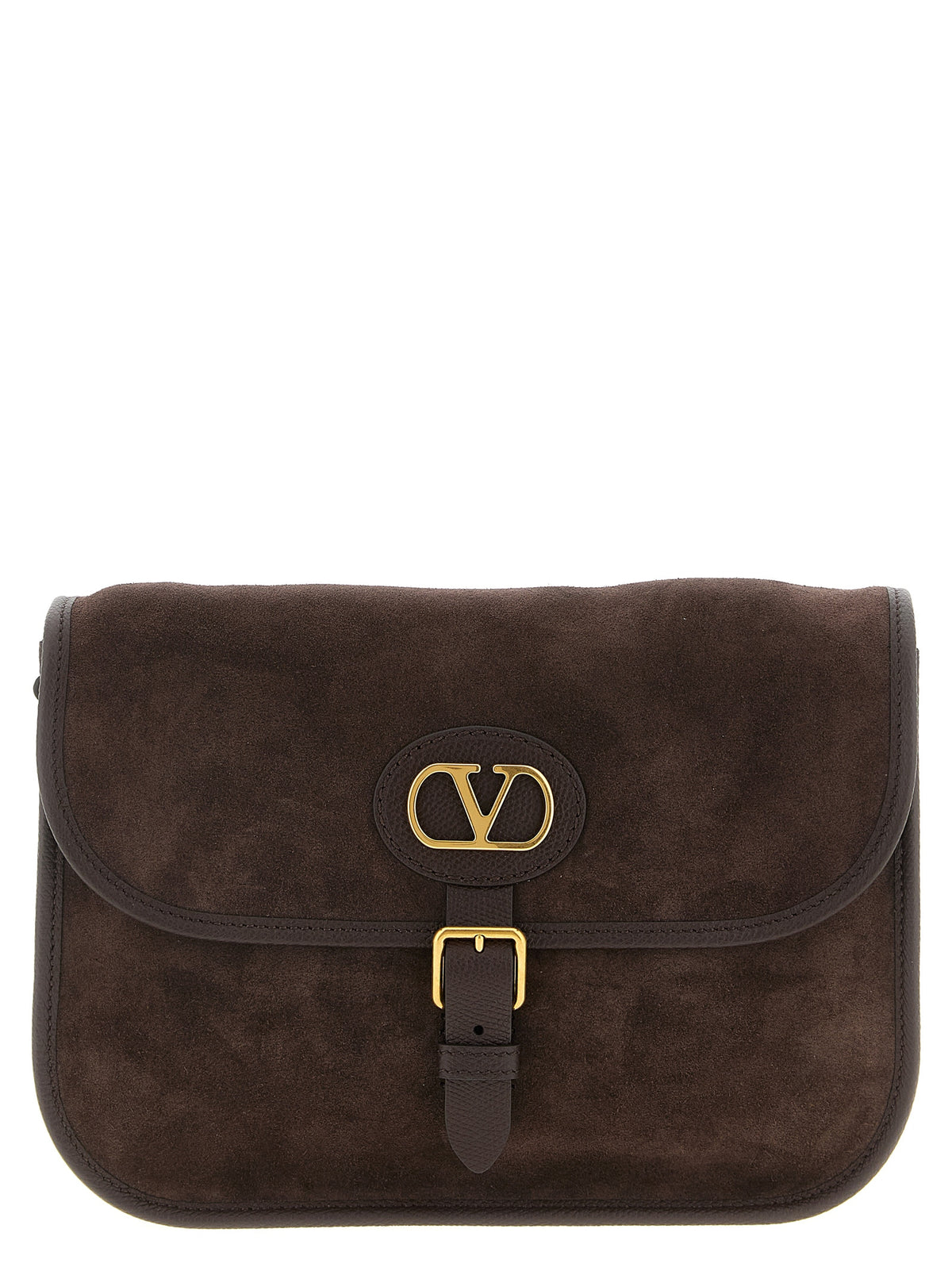 Brown Suede Crossbody Bag