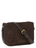 Brown Suede Crossbody Bag